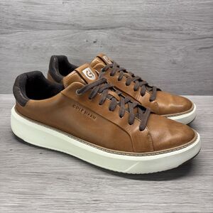 Cole Haan Men's GrandPro British Tan Brown Leather Sneakers Sz 11 Casual Lace Up